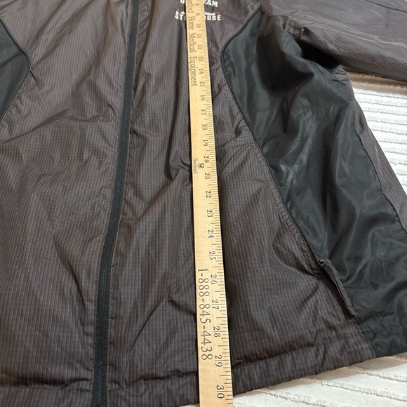 Jim Beam Charcoal Windbreaker Zip-Away Hood Full Zip Long Sleeve Lined Mens SzXL - Picture 4 of 15